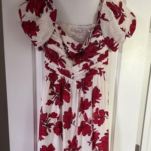 Abercrombie & Fitch Red Floral Mini Dress